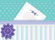 Template card with ribbons and place for text