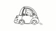 Kartun Geschäftsmann in Auto animation