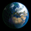 Earth Globe Europe-  Latitude and Longitude