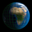 Earth Globe Africa - Latitude and Longitude