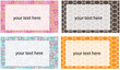 Set of elegant colorful cards Set of elegant colorful cards