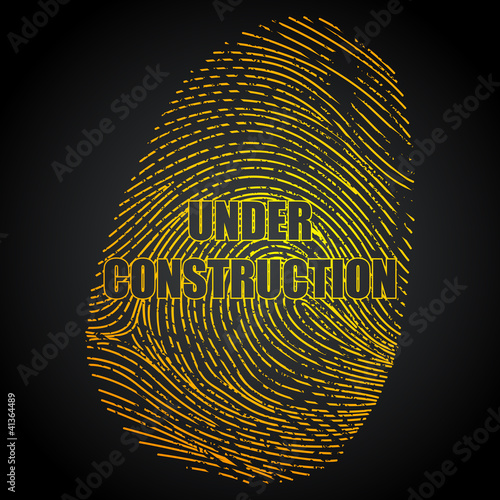 Vector: Under Construction Finger Print Under Construction Finger Print