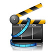 Film Reel with Clapper Board