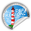 Sticker- Aus der Region! mit Leuchtturm