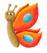 Cute orange butterfly