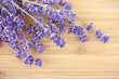 Dried lavender on a wooden desk Dried lavender on a wooden desk