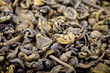 Dried green tea leaves texture Dried green tea leaves texture