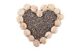 Green tea and walnuts heart Green tea and walnuts heart