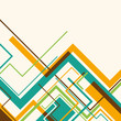 Colorful abstraction with angular stripes.