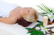 Young woman at spa procedure