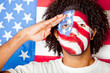 Patriotic American man