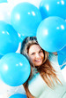 Girl with balloons