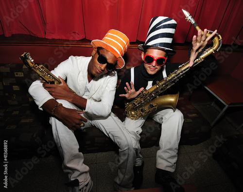 Photo: Funky musicians with saxophone Funky musicians with saxophone