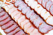 Cutting sausage and meat