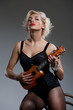 Young Woman With Ukulele