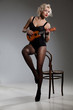 Young Woman With Ukulele Young Woman With Ukulele