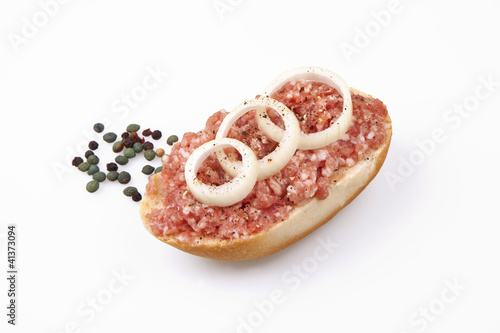 Photo: Bread roll with ground pork, onion and pepper Bread roll with ground pork, onion and pepper