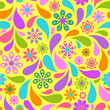 colorful flower on yellow background.