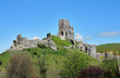 Remains of Corfe Castle in England