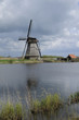 windmill and canal, kinderdijk, netherlands