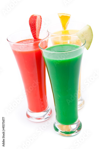 Photo: Fruit pieces full glasses Fruit pieces full glasses