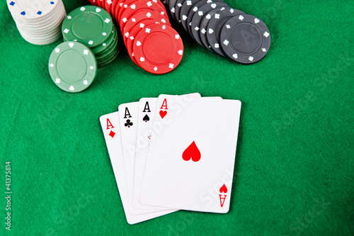 Photo: Aces on the table Aces on the table