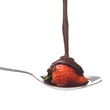 strawberry in chocolate sauce