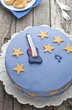 Guitar blue cake