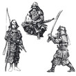 Vector: japanese warrior - samurai japanese warrior - samurai