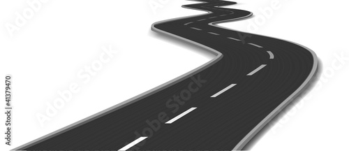 Vector: Curved road. Vector Curved road. Vector