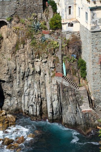 Photo: beautiful coastline in Cinque Terre, Liguria, Italy beautiful coastline in Cinque Terre, Liguria, Italy