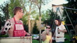 Video: Friends grilling outdoors, steadicam shot Friends grilling outdoors, steadicam shot