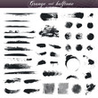 Set of various grunge and halftone design elements