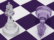 Chess king standing game over
