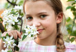 Beautiful Girl in the flowers garden