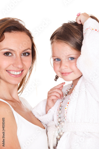 Foto: Beautiful mother and daughter Beautiful mother and daughter