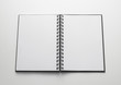 open notebook, white pages - quaderno aperto, pagine bianche