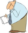 Businessman Picking His Nose