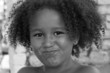 Young black girl with curly hair Young black girl with curly hair