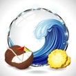 Cocco Ananas e Onda Mare-Pineapple Coconut and Sea Wave Cocco Ananas e Onda Mare-Pineapple Coconut and Sea Wave