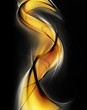 Creative gold fractal on the dark background Creative gold fractal on the dark background