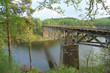 Old railway bridge over Pilchowickie lake