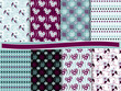 abstract floral vector set of scrapbook paper