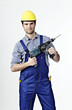 Handwerker mit Bohrmaschine
