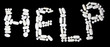 help text written with pills