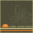Under Construction in black and orange color