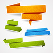 Colorful and decorated paper banners for your text