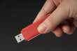 Holding a memory stick