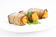 Rolls with eggplants and carrots Rolls with eggplants and carrots