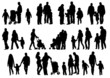 Family and child silhouette